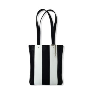 Tote bag mini cuir agneau reglisse