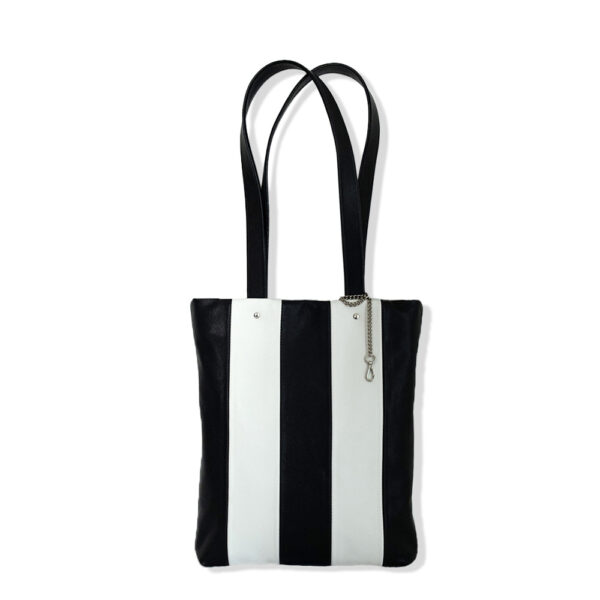 Tote bag mini cuir agneau reglisse