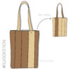 Croquis totebag version noisette caramel