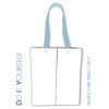 Croquis TOTE BAG-2 #5 anses cuir bleu ciel à personnaliser