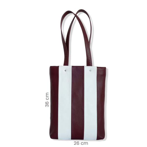 Tote bag cuir framboise