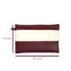 Pochette cuir framboise