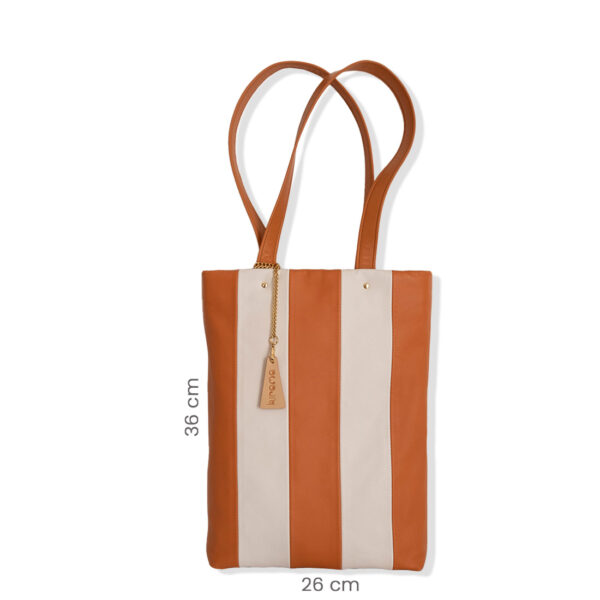 Tote bag cuir citrouille