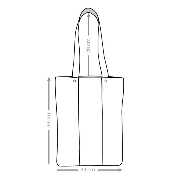 Croquis totebag 3 rayures dimensions