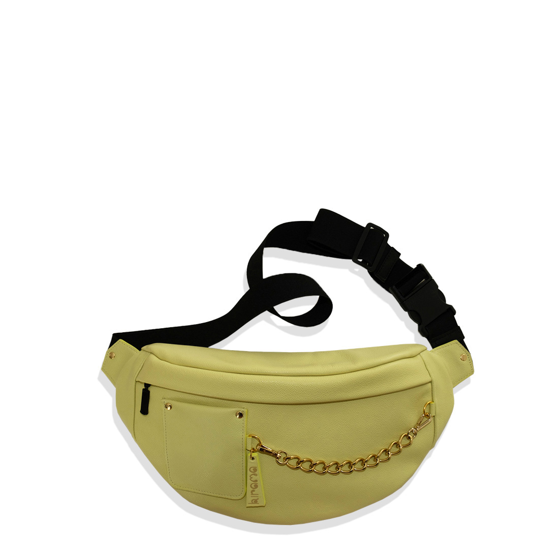 Sac banane en cuir coloris concombre