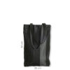 Tote bag XL en cuir de veau et agneau réglisse lentille