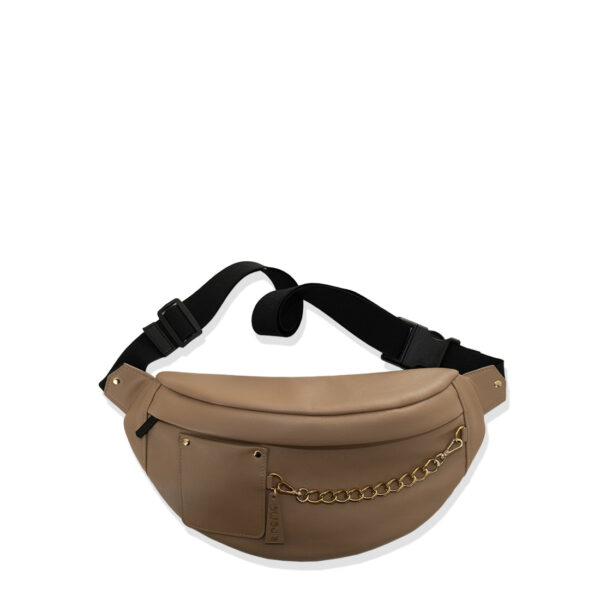 Sac banane cuir caramel