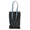 Tote bag XL cuir coloris gris lentille et bleu dragée