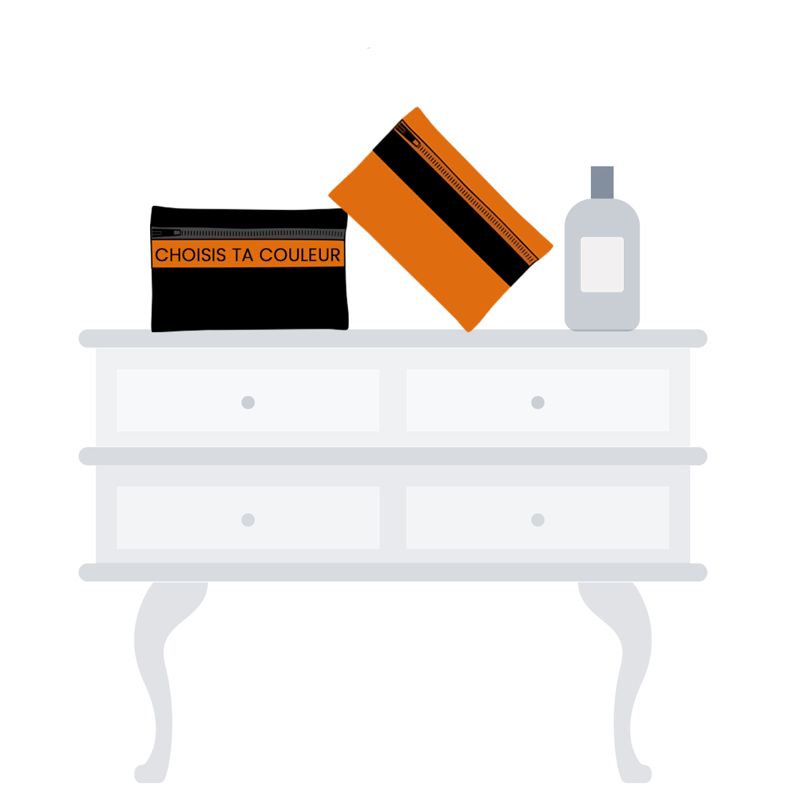 Pochette cuir taille maxi à personnaliser