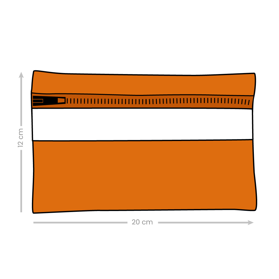 croquis pochette maxi citrouille dimensions