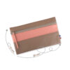 Pochette zippée rectangulaire en cuir d'agneau format maxi coloris caramel langoustine