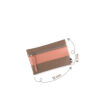Pochette zippée rectangulaire en cuir d'agneau format mini bicolore caramel rose langoustine