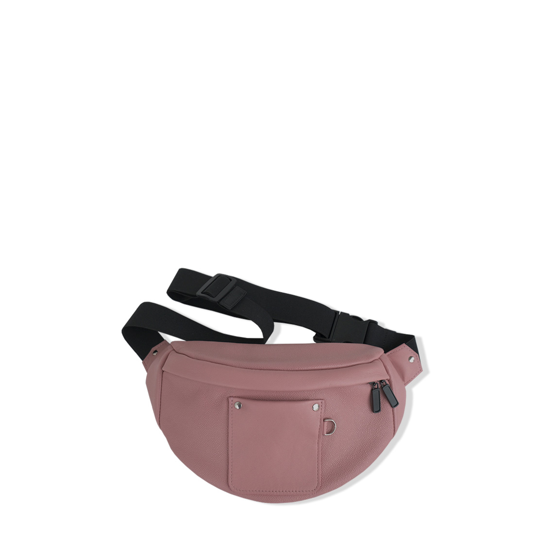 SAC BANANE cuir mini praline