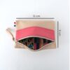 Pochette en cuir d'agneau coloris noisette fruit du dragon
