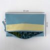 Pochette en cuir d'agneau coloris courge bleue concombre