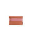 Pochette en cuir d'agneau coloris citrouille praline