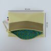 Pochette en cuir d'agneau coloris concombre olive