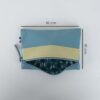 Pochette en cuir d'agneau coloris courge bleue concombre