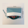Pochette cuir format midi courge bleue meringue