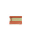 Pochette en cuir d'agneau coloris citrouille concombre