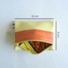 Pochette en cuir d'agneau coloris concombre citrouille