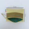 Pochette en cuir d'agneau coloris concombre olive