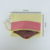 Pochette en cuir d'agneau coloris concombre pamplemousse