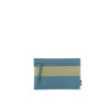 Pochette en cuir d'agneau coloris courge bleue concombre