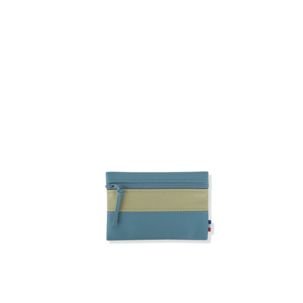 Pochette cuir mini courge bleue concombre