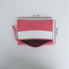 Pochette rectangulaire taille midi en cuir d'agneau coloris fruit du dragon meringue