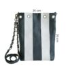 Mini tote bag en cuir coloris marine.