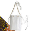 Mini tote bag en cuir uni blanc Mini tote bag en cuir uni blanc