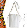 Tote bag cuir artisanal blanc