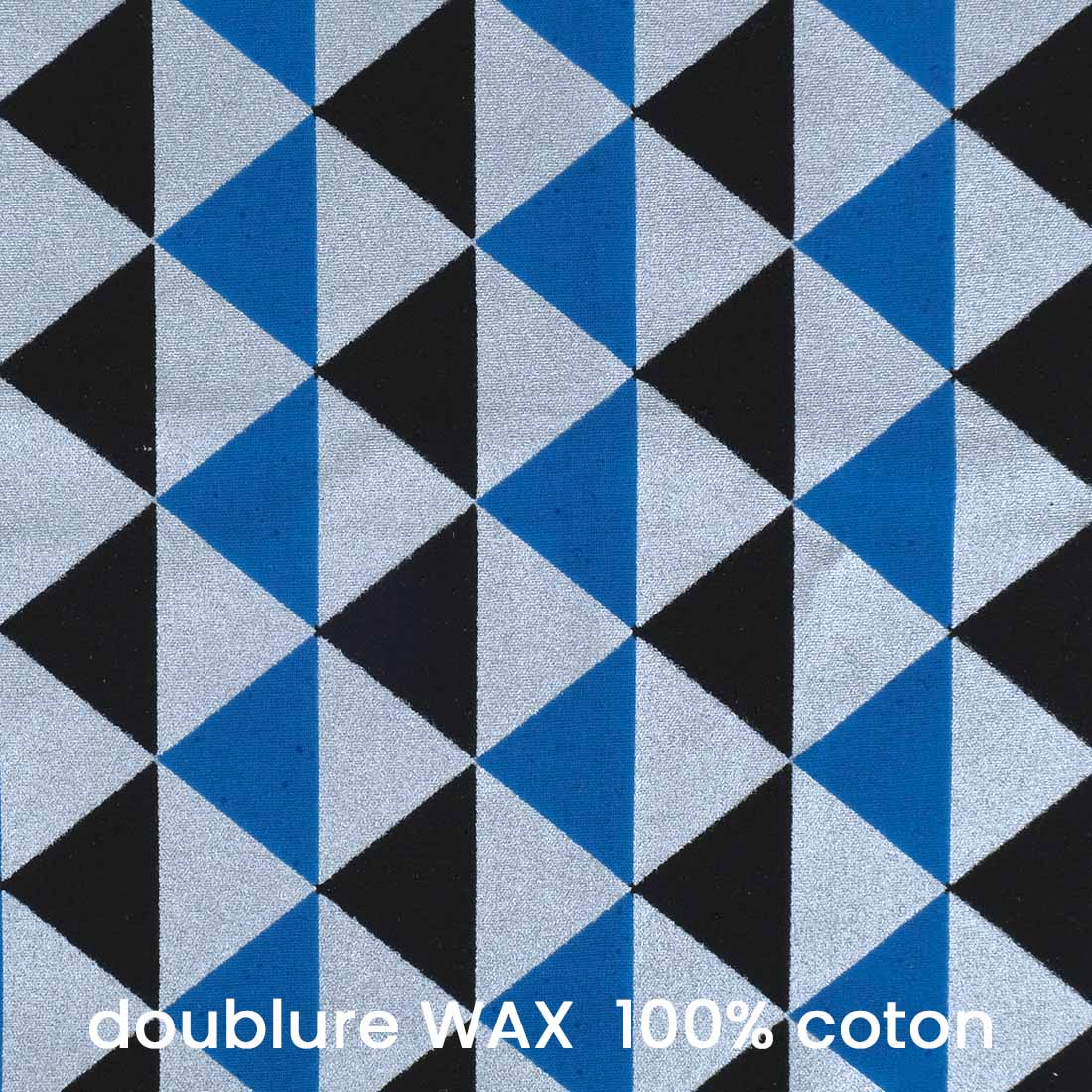 Doublure wax coton pour mini tote bag en cuir noir