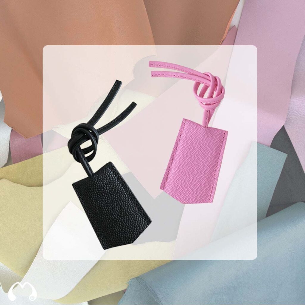 Porte étiquette en cuir