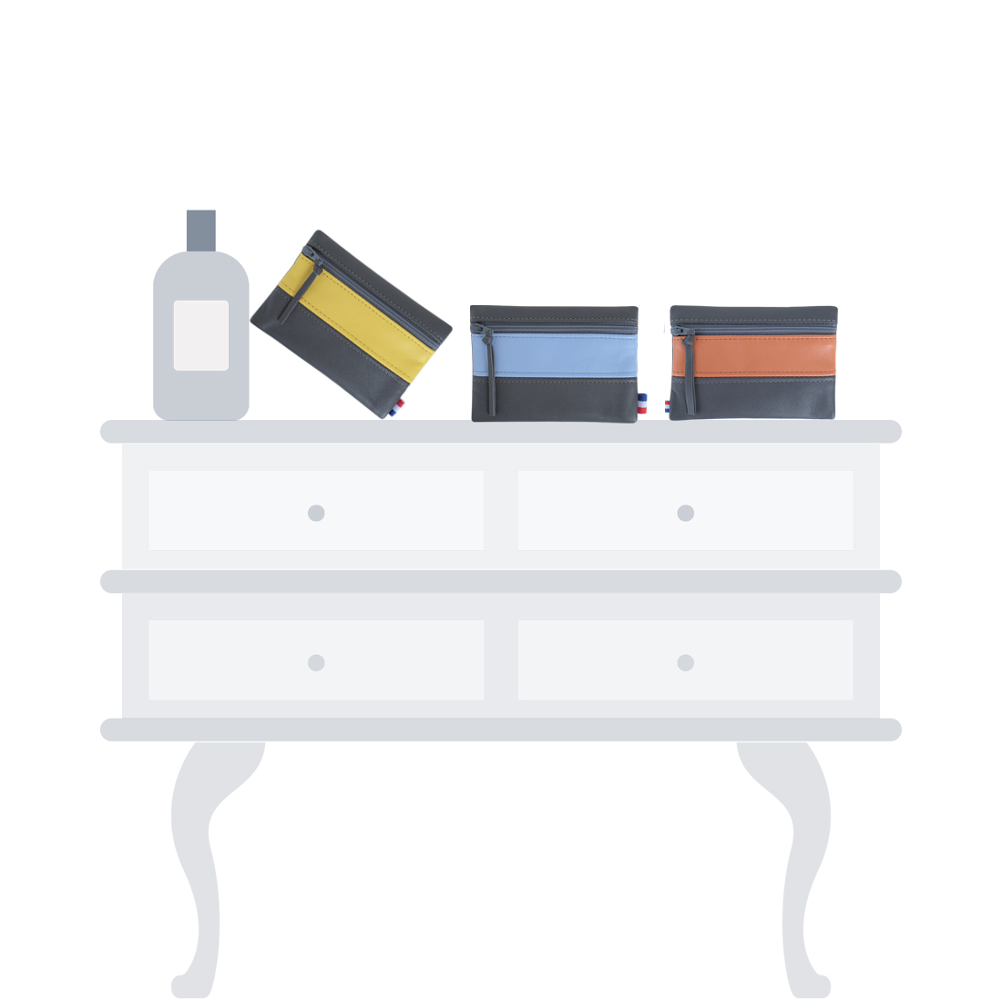 POCHETTE cuir mini lentille