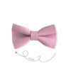 Barrette en cuir nœud papillon coloris rose bonbon