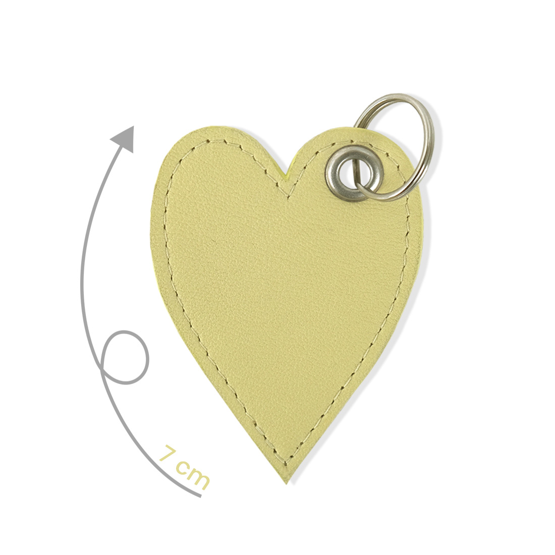 Porte-clé en cuir d'agneau vert anis