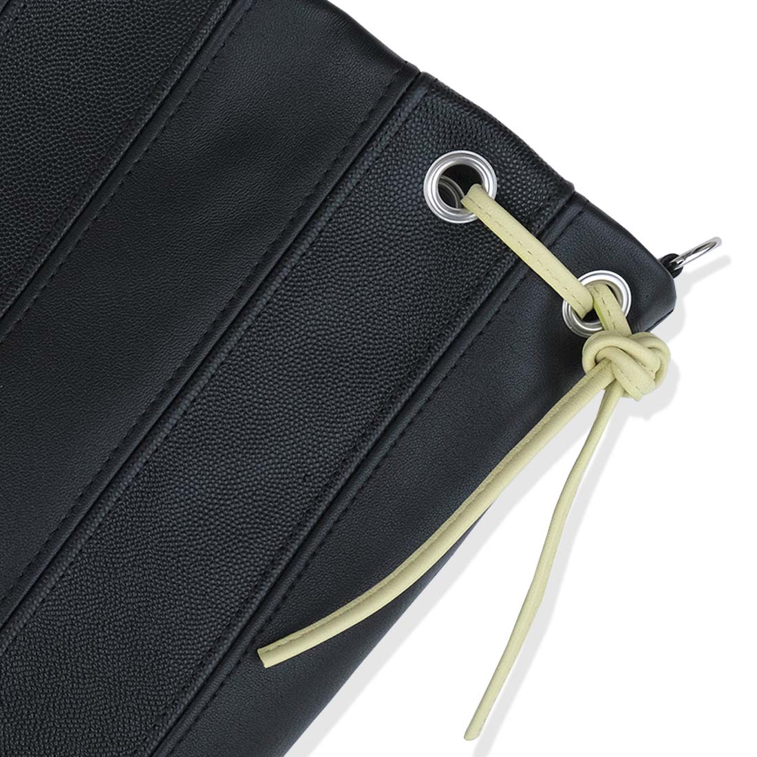 Cordon cuir cousu vert anis